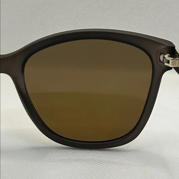 Cole Haan 57mm Polarized Sleek Square Matte Grey and Gold Women's Sunglasses - Picture 9 of 13